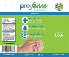 Prefense 8 oz foam hand sanitizer travel-friendly bottle ready for busy days