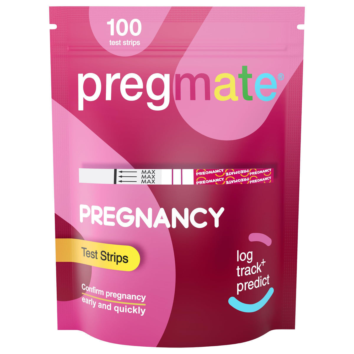 Pregmate 100-count pregnancy test strip for reliable readings