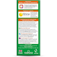 Pregnacare Liquid bottle cap and dosing area for simple use.