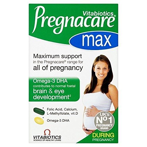Pregnacare Max bottle with capsules for prenatal nutrition support