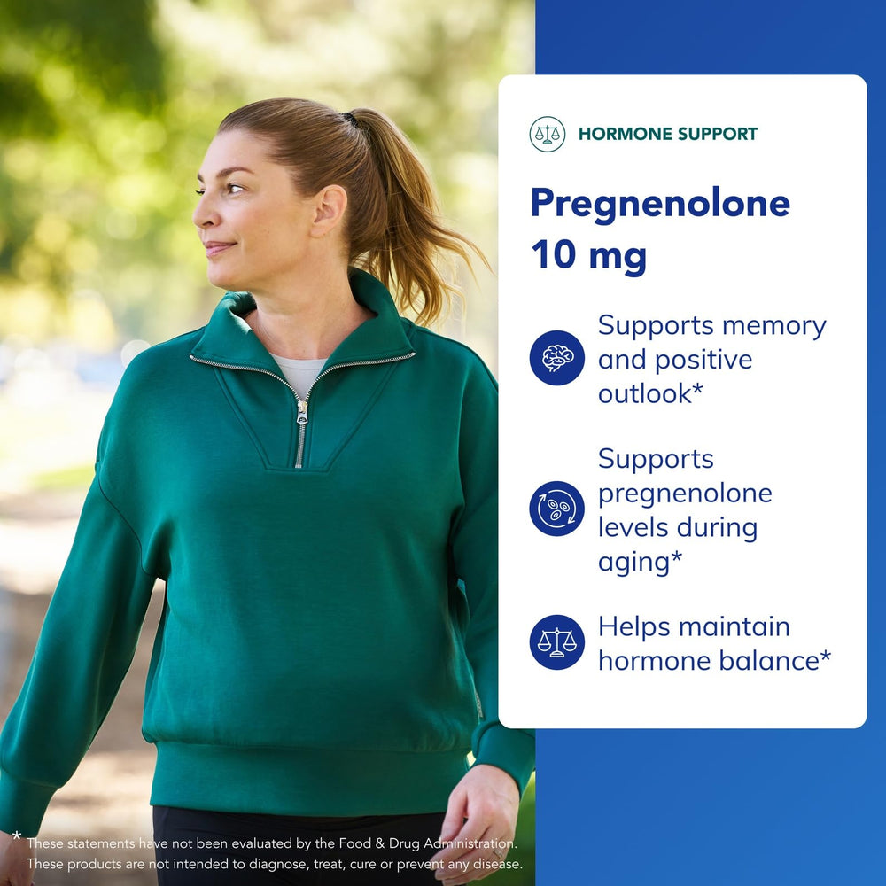 Pregnenolone 10 mg capsules ready to support daily focus