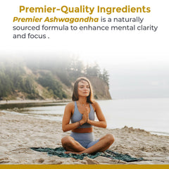 Premier Ashwagandha fermentation detail highlighting bioactive compounds.