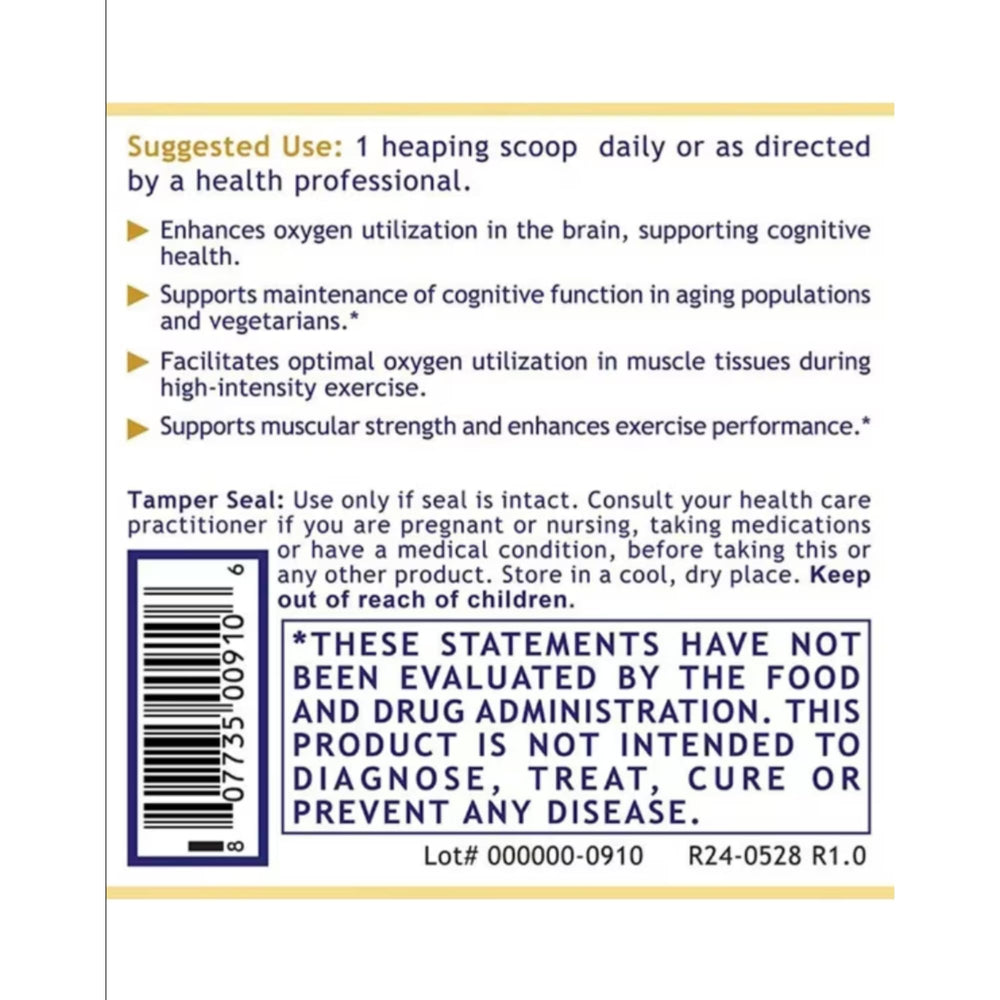 Premier Research Labs gluten-free and non-GMO Premier Creatine powder certifications.