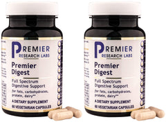 Premier Digest bottle front showing vegetarian enzyme blend for meals.