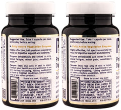 Bottle label highlights Plant-Gest Support and vegan pepsin for protein digestion.