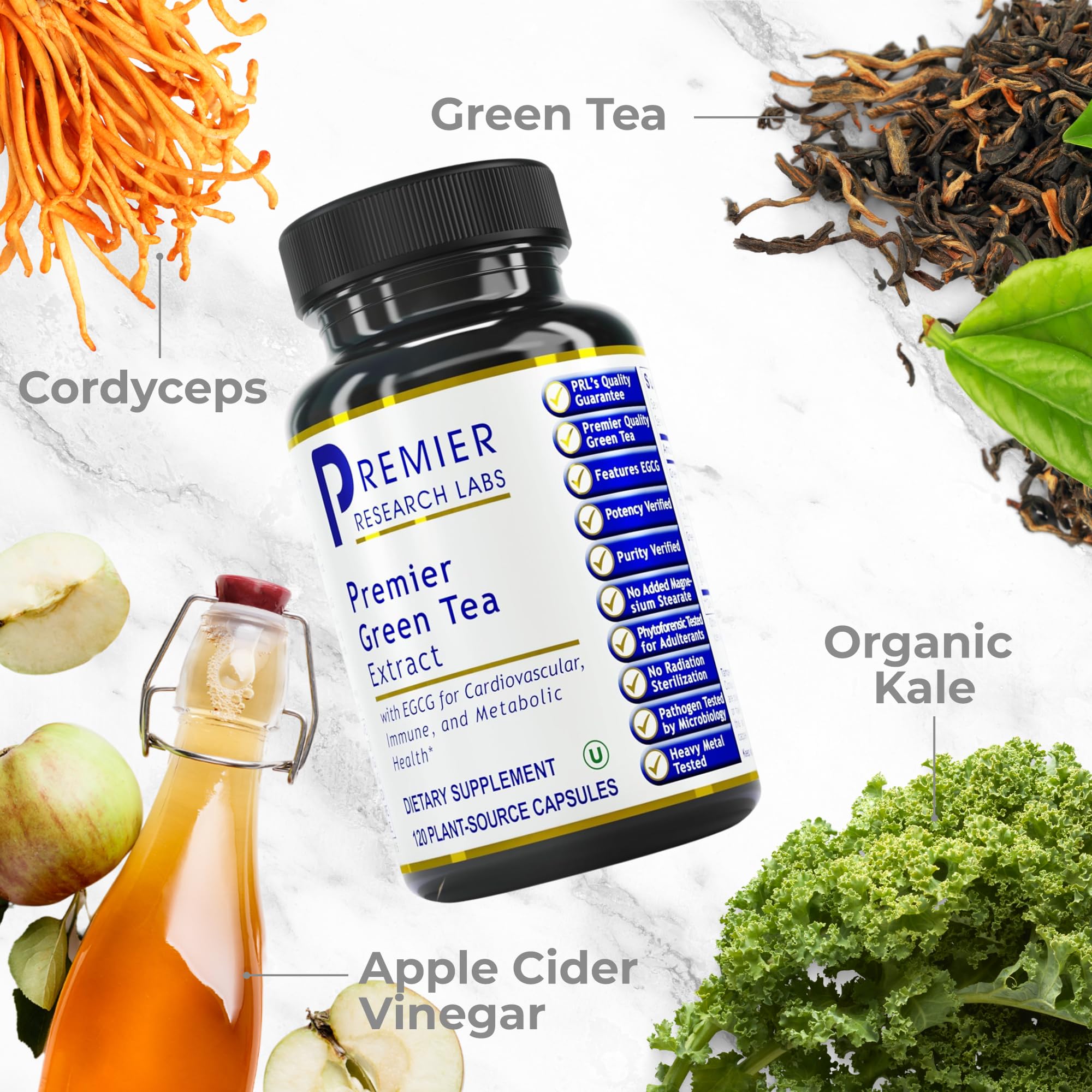 Premier Green Tea Extract egcg per serving highlights active antioxidant content.