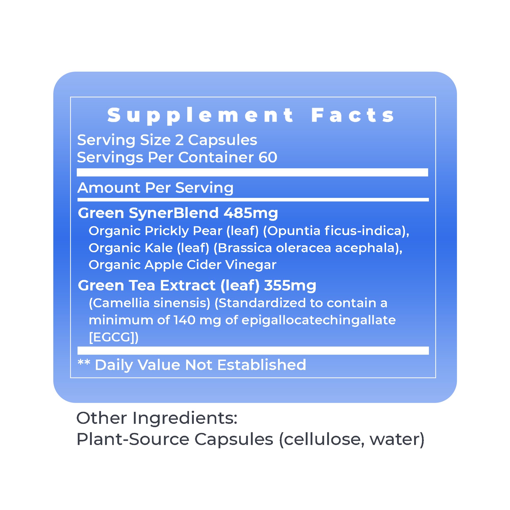 Premier Green Tea Extract green tea leaves image suggests premium source ingredients.