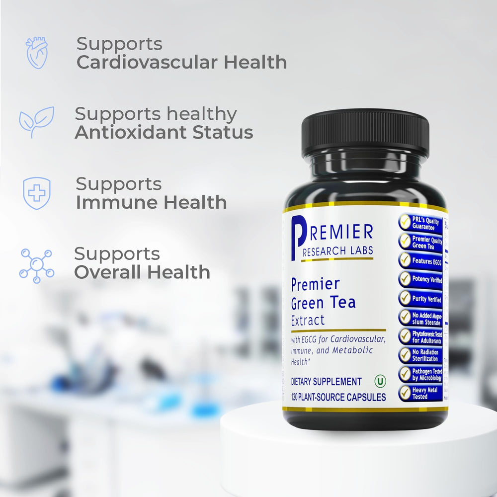 Premier Green Tea Extract ingredients include kale and prickly pear for a natural blend.