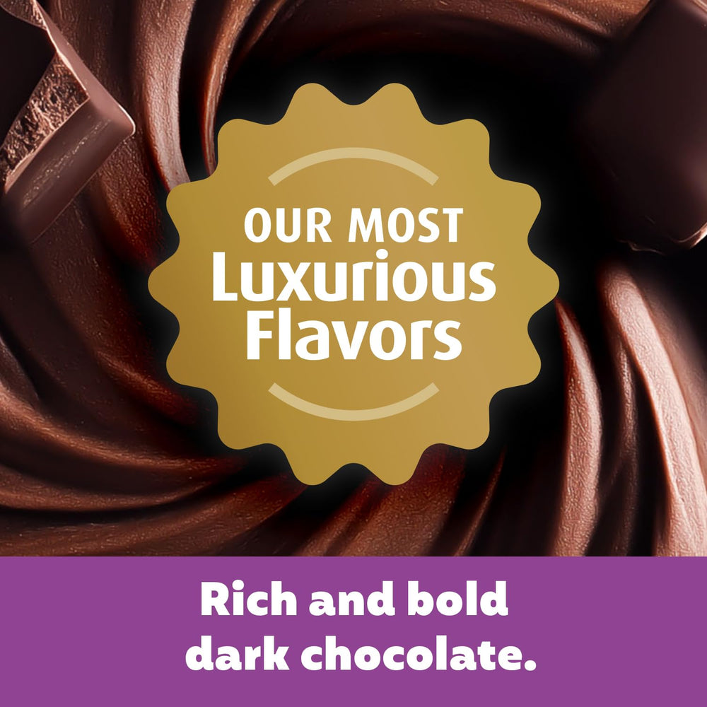 Premier Protein Indulgence Dark Chocolate label highlights 30g protein per serving