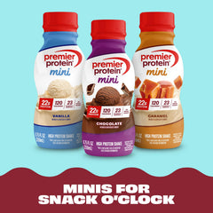 Premier Protein Mini bottle smooth texture suggests a low-fat, high-protein option