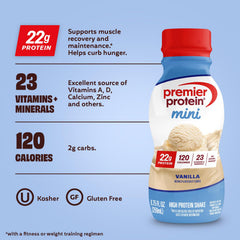 Premier Protein Minis Chocolate pour delivering smooth, satisfying snack on the move