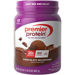 Premier Protein Powder canister front with 30g protein per serving