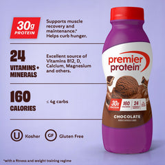 Premier Protein Shake caramel flavor bottle with silky sweetness