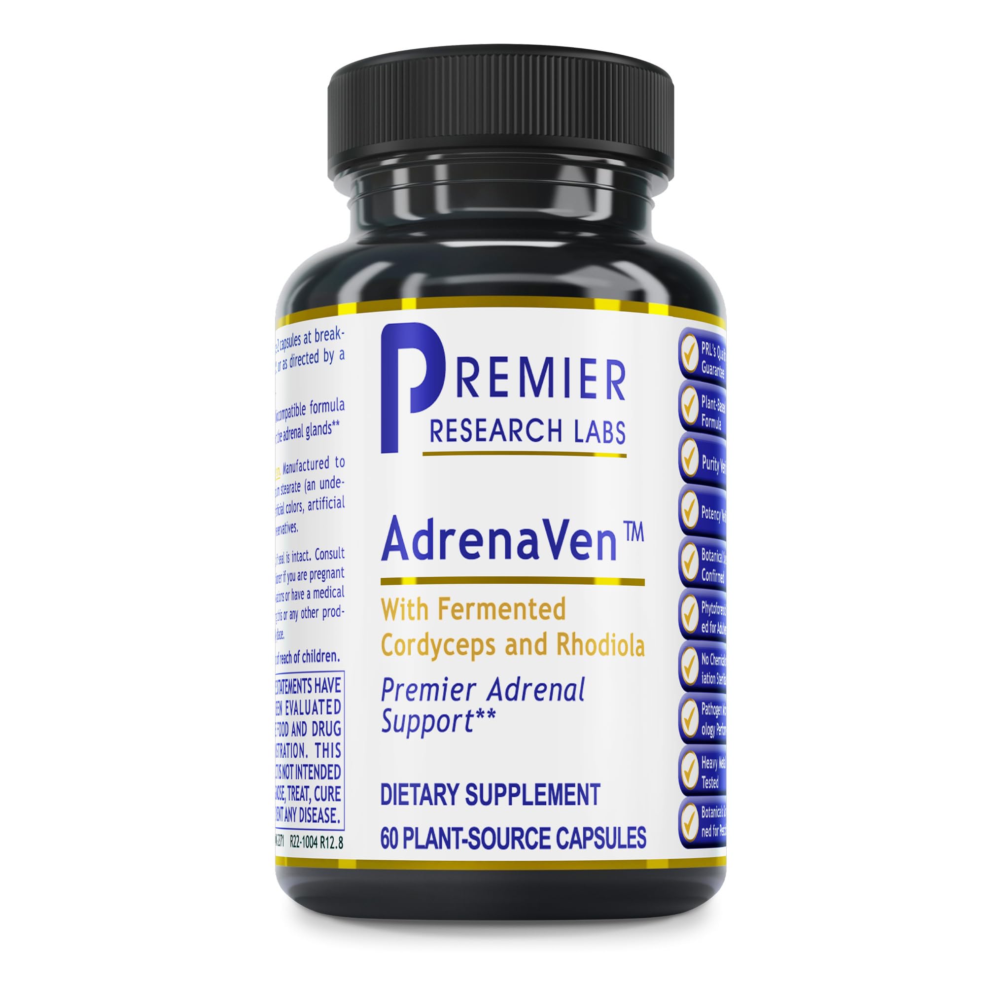 Premier Research Labs AdrenaVen bottle for daily adrenal support.