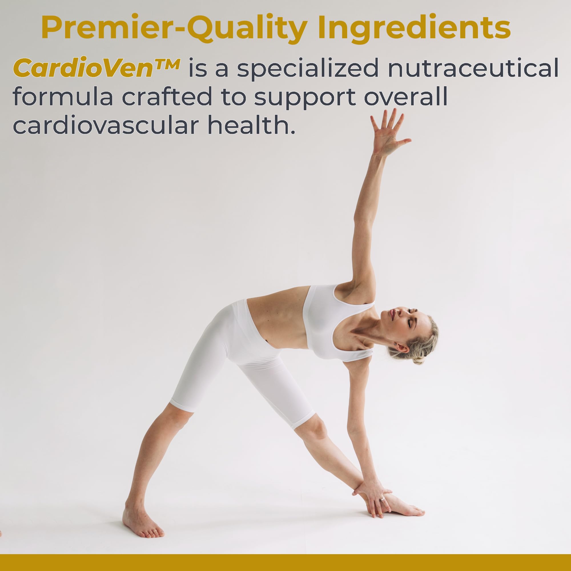 CardioVen label and packaging shown to convey premium heart health support.