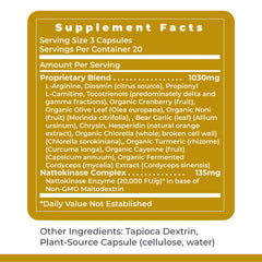 CircuZyme label detail highlights 60 vegetarian capsules for daily use.