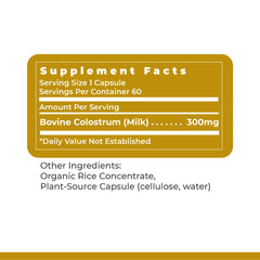 Purity testing seal signals quality checks for Colostrum IgG.