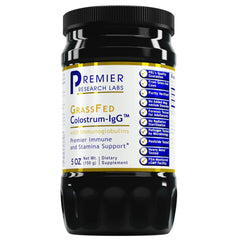 Premier Research Labs Colostrum Powder bottle ready for daily immune support.
