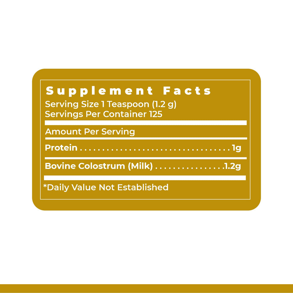 Premier Research Labs Colostrum Powder dissolve in a beverage for convenient use.