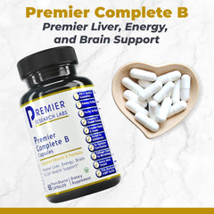 Premier Research Labs Complete B capsule pack ready for daily vitality