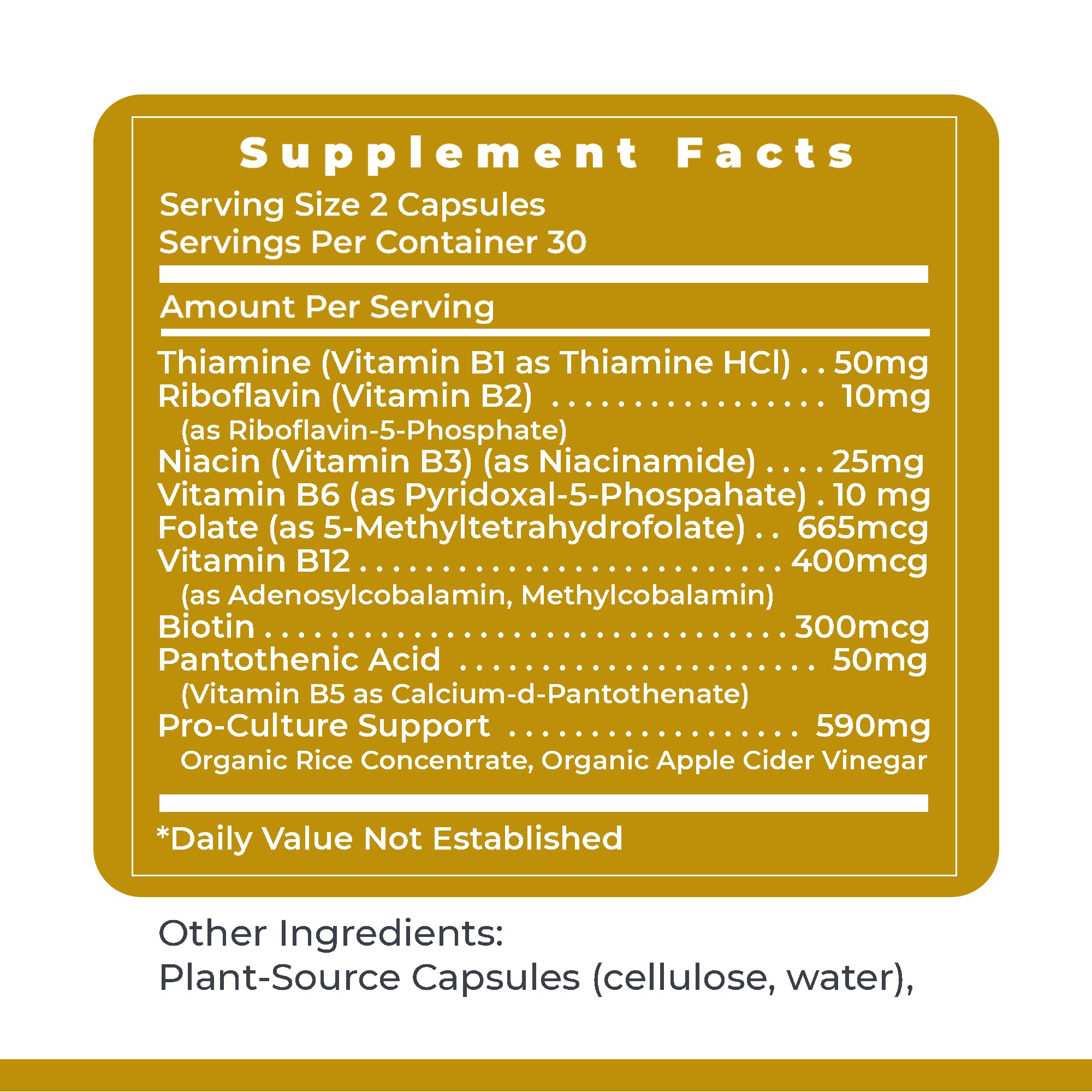 Premier Research Labs Complete B daily dosage calendar promotes a simple routine