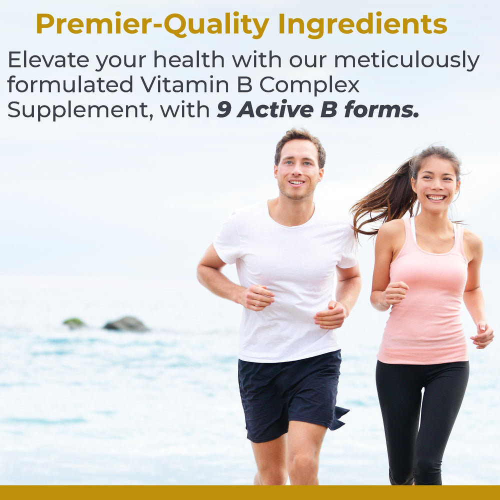 Premier Research Labs Complete B ingredients list featuring biotin and folate