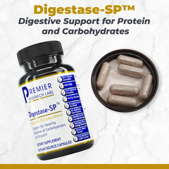 Digestase-SP capsules showing vegetarian enzyme formula