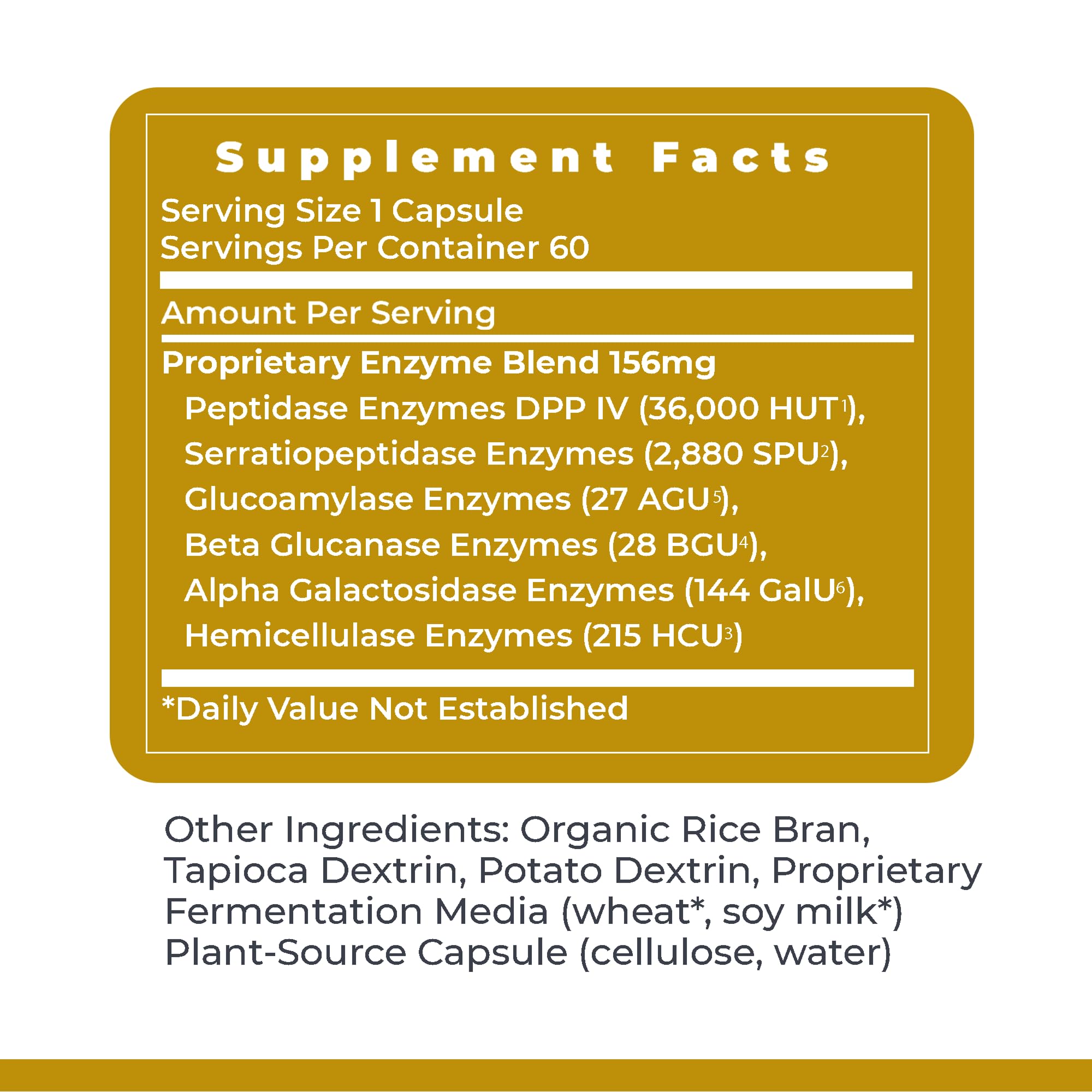 Digestase-SP packaging highlighting sustainable sourcing and quality