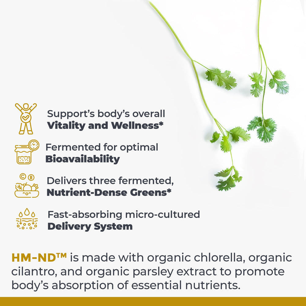 Premier Research Labs Fermented HM-ND dropper dispensing liquid for easy nutrient uptake.