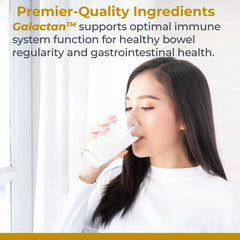 Premier Research Labs Galactan powder measuring spoon showing precise daily serving.