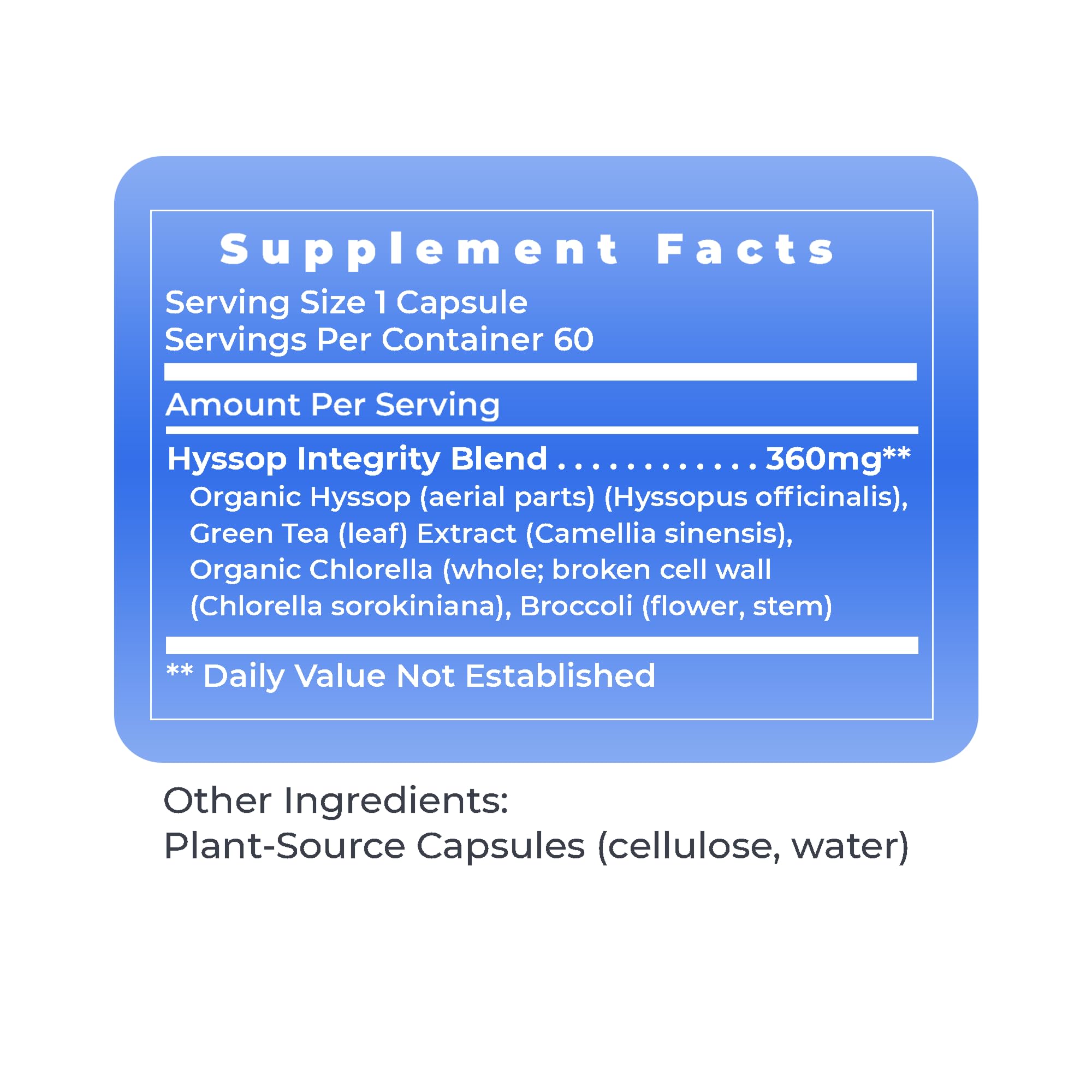 Premier Research Labs Hyssinol supports holistic wellness routines.
