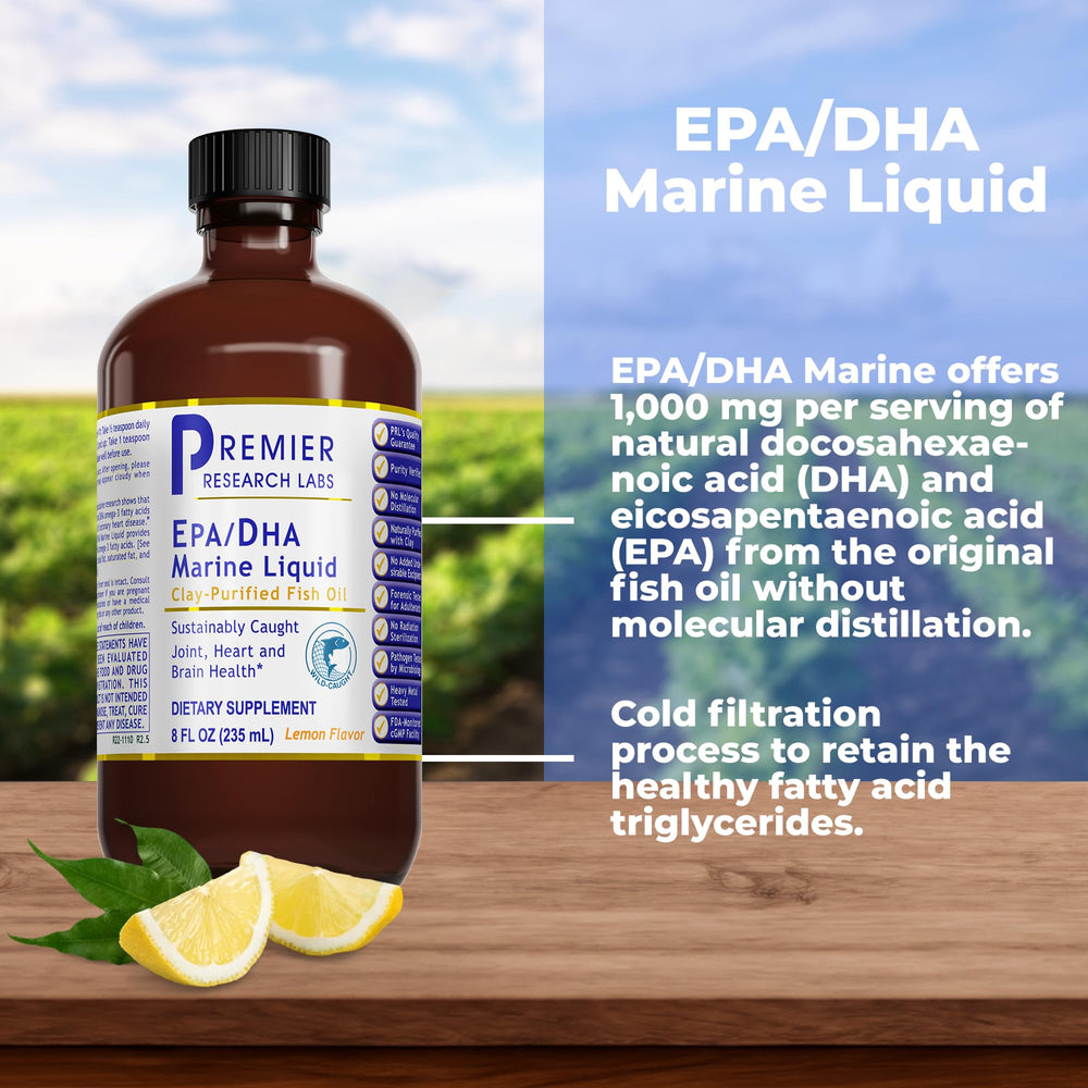 Premier Research Labs lemon-flavor omega-3 bottle highlighting taste and daily use.