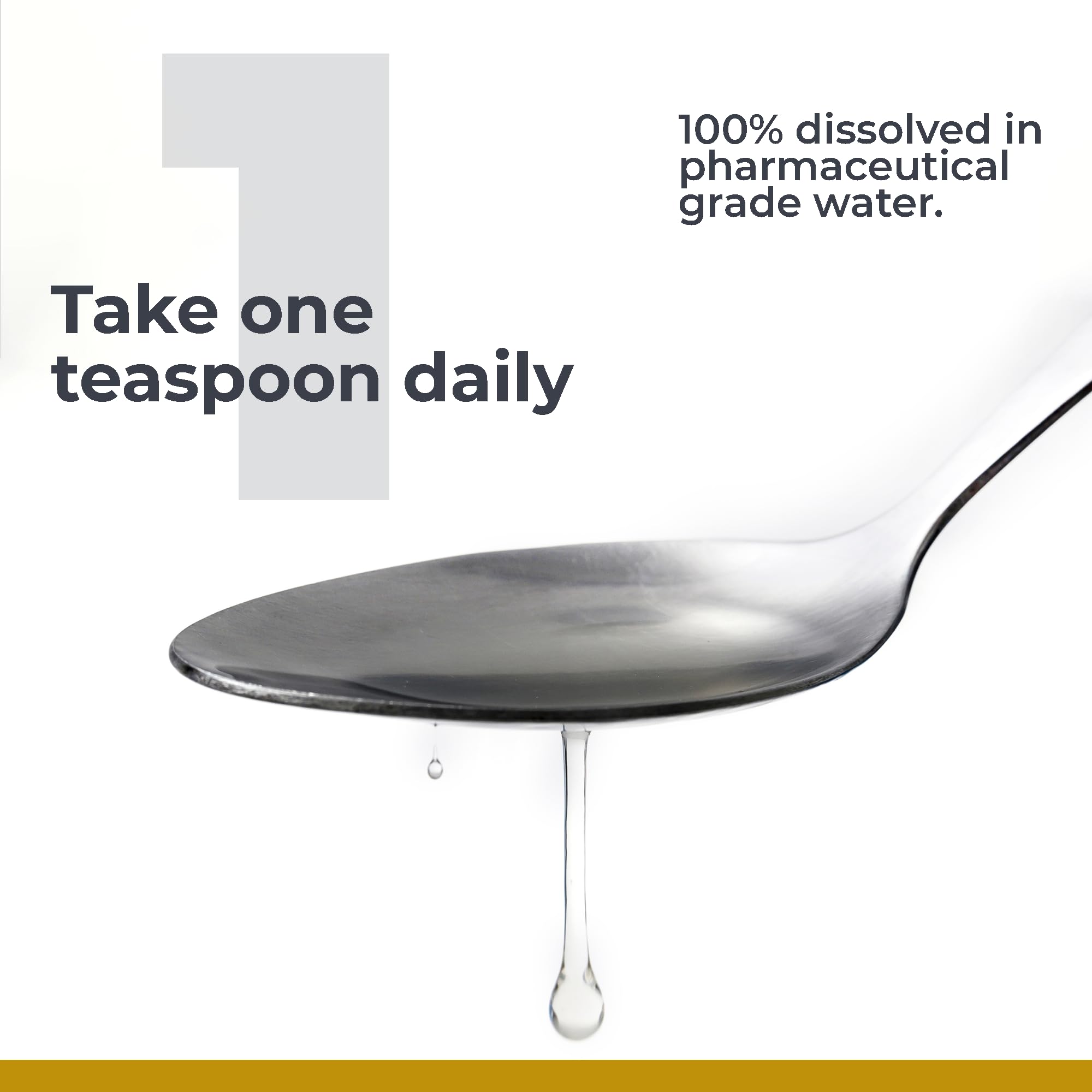 Dropper dispensing a 5 mL serving into a beverage.