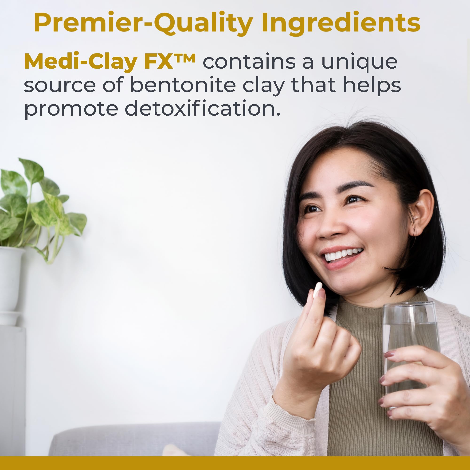 Ingredient focus showing Beidellite-rich clay for mineral-enhanced detox potential