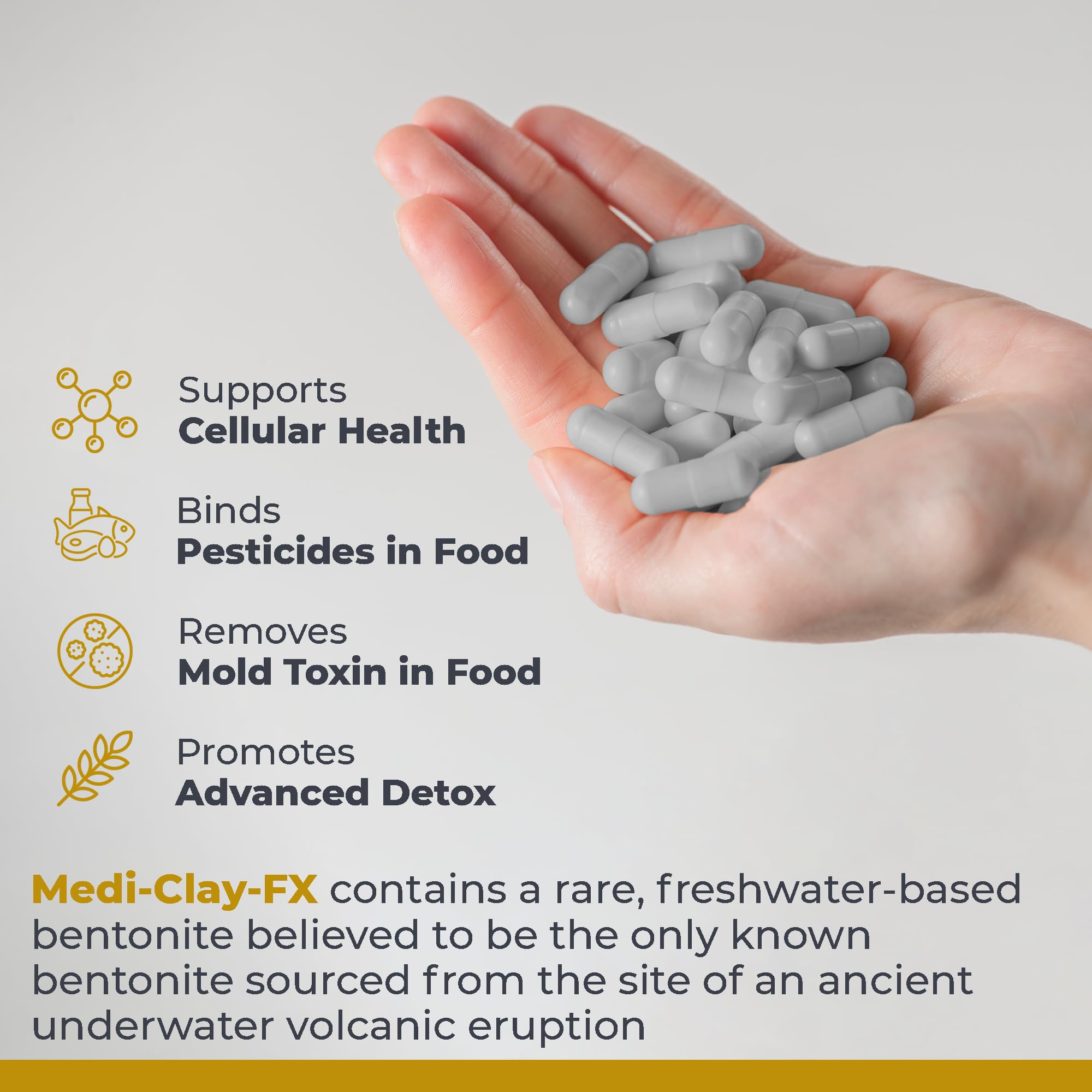 Vegan label and clean packaging conveying additive-free detox support