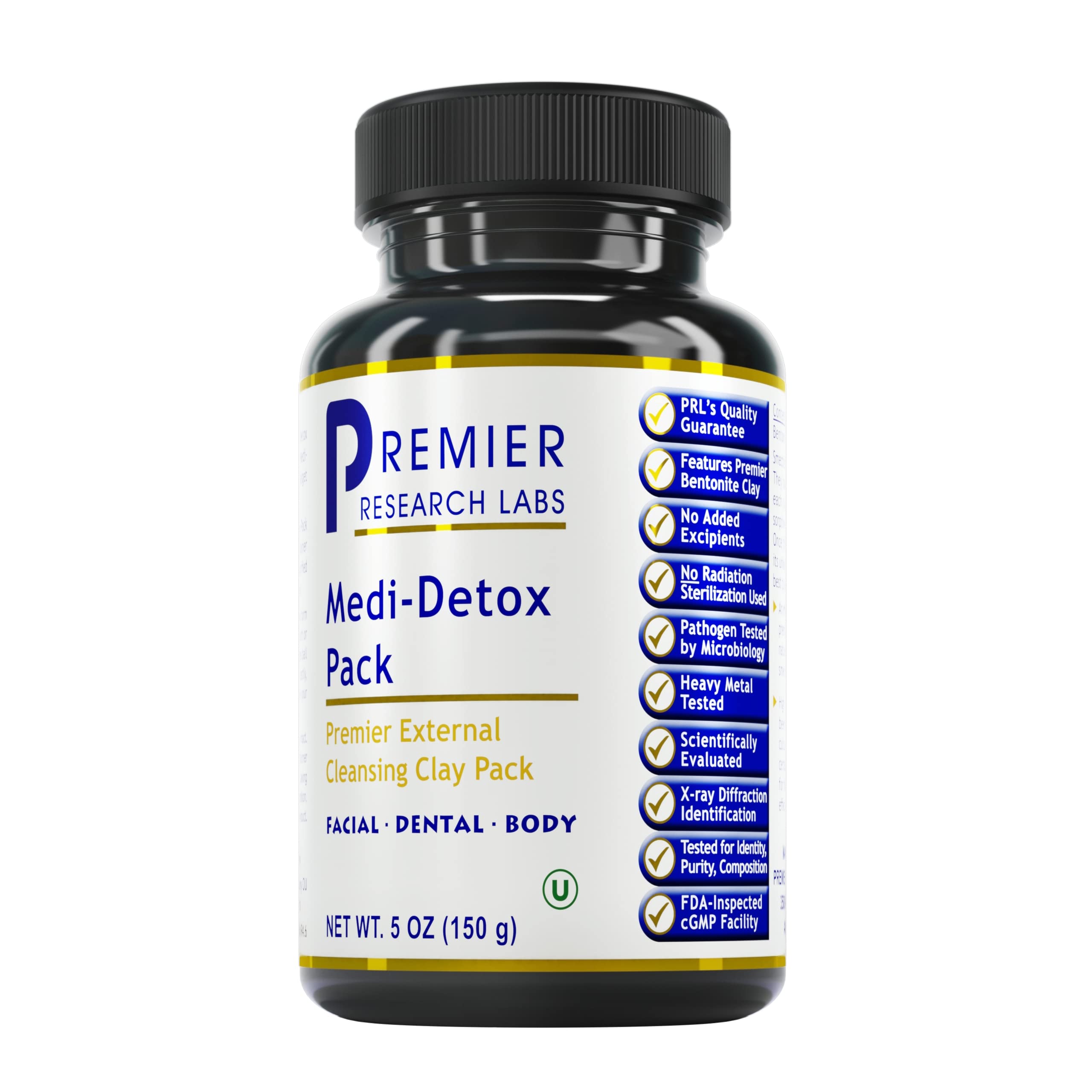 Premier Research Labs Medi-Dental Pack detoxifying volcanic clay close-up for cleansing rituals