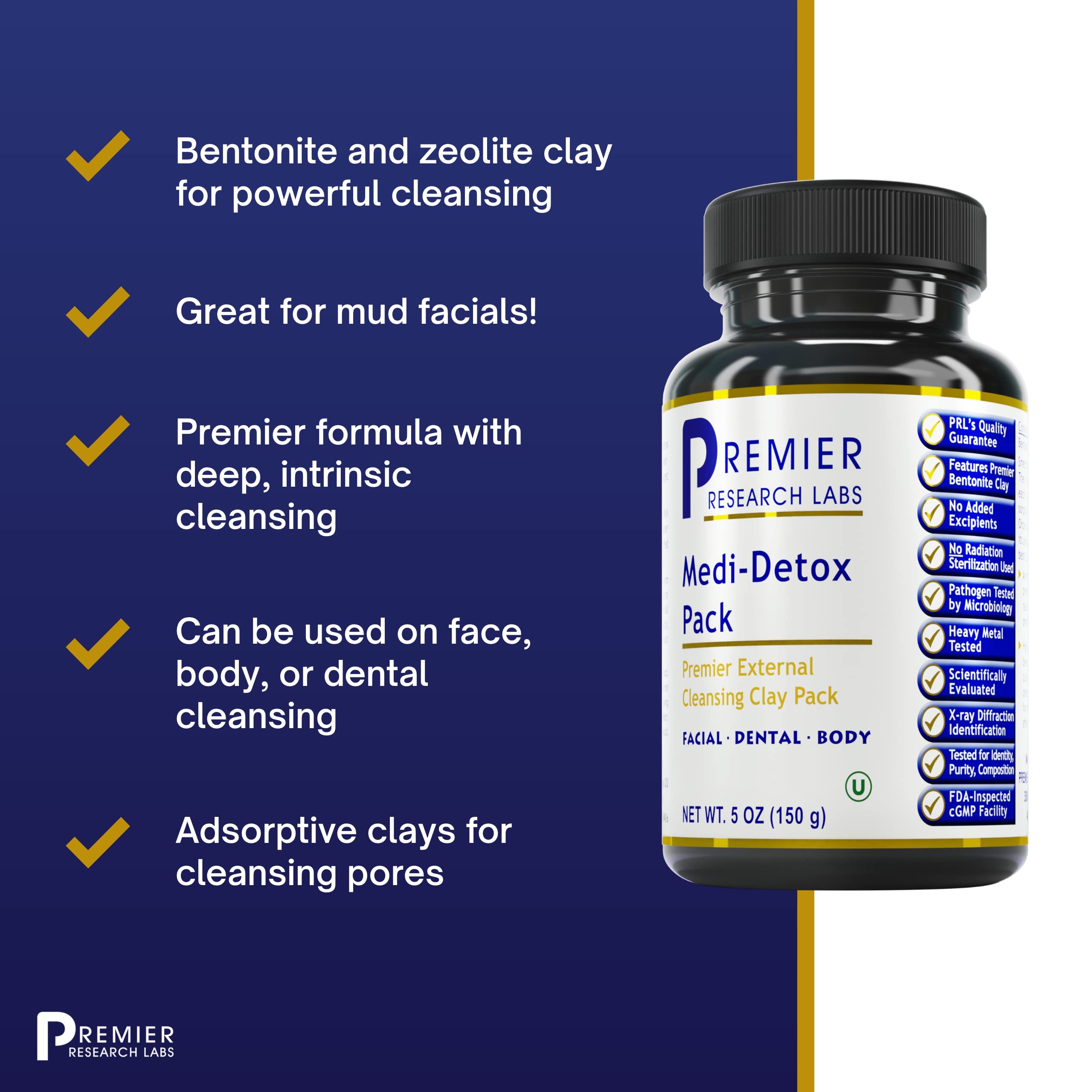 Premier Research Labs Medi-Dental Pack silica and mineral oxides visible in composition