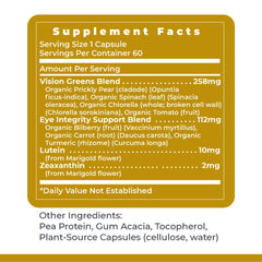 Vegetarian capsules: plant-based eye health supplement from Premier Research Labs