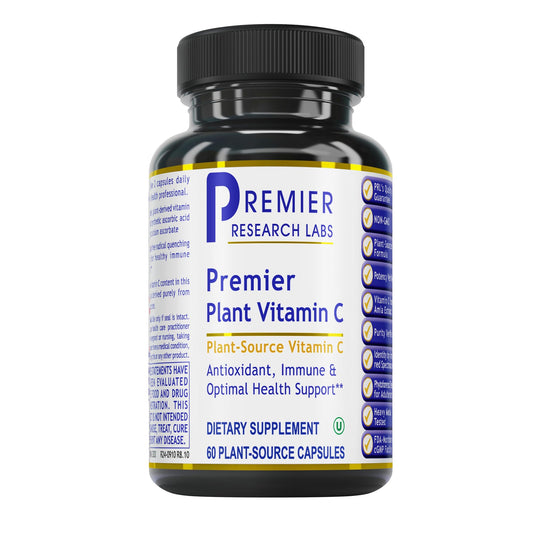 Premier Research Labs Vitamin C bottle front view for daily immune support.