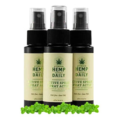 Premium Hemp Extract Daily Hemp Daily Active Spray bottle for easy on skin use
