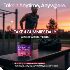 Vegan, sugar-free formula from Premium Select Nutrition Creatine HCL Gummies.
