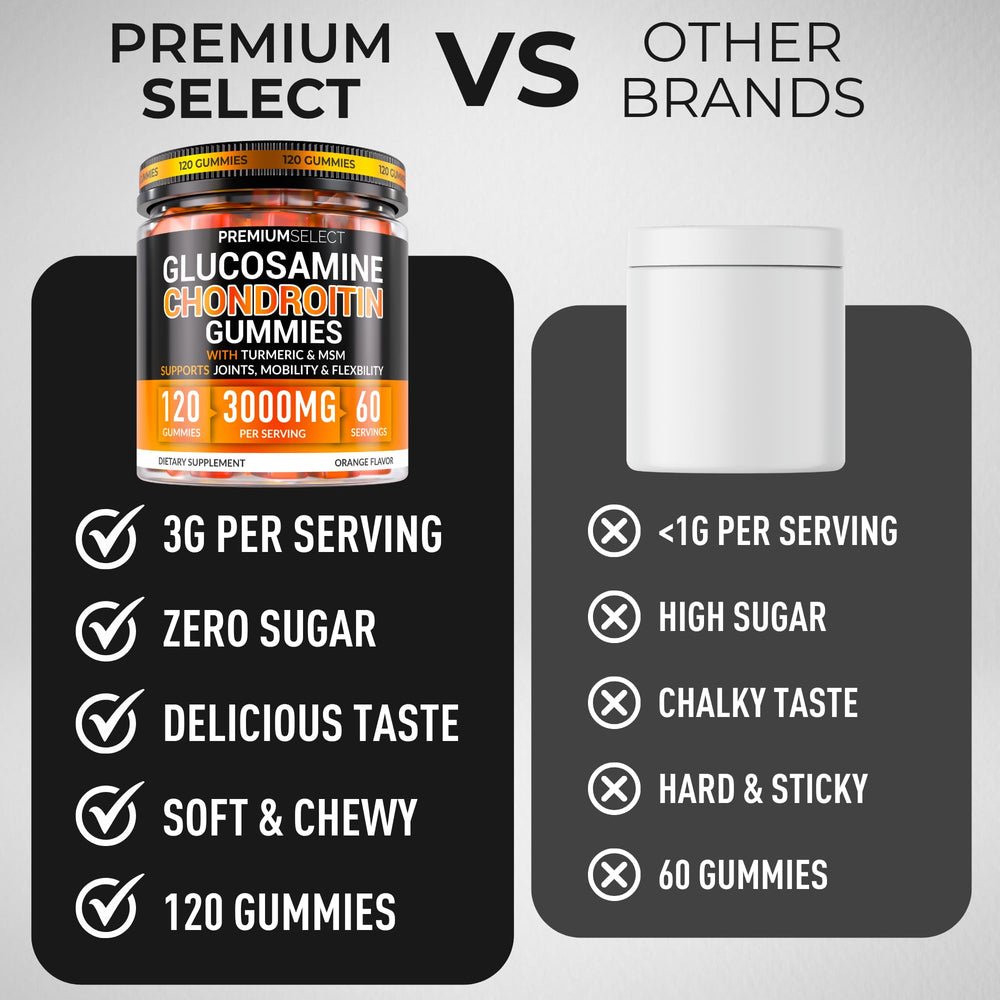Premium Select Nutrition gummies supporting active adults' mobility during workouts.