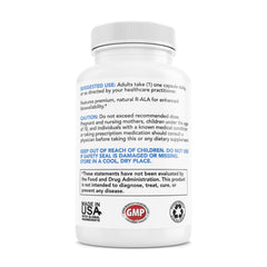 Premium-Supplements R-Alpha Lipoic Acid label highlights triple strength and vegan-friendly formula.