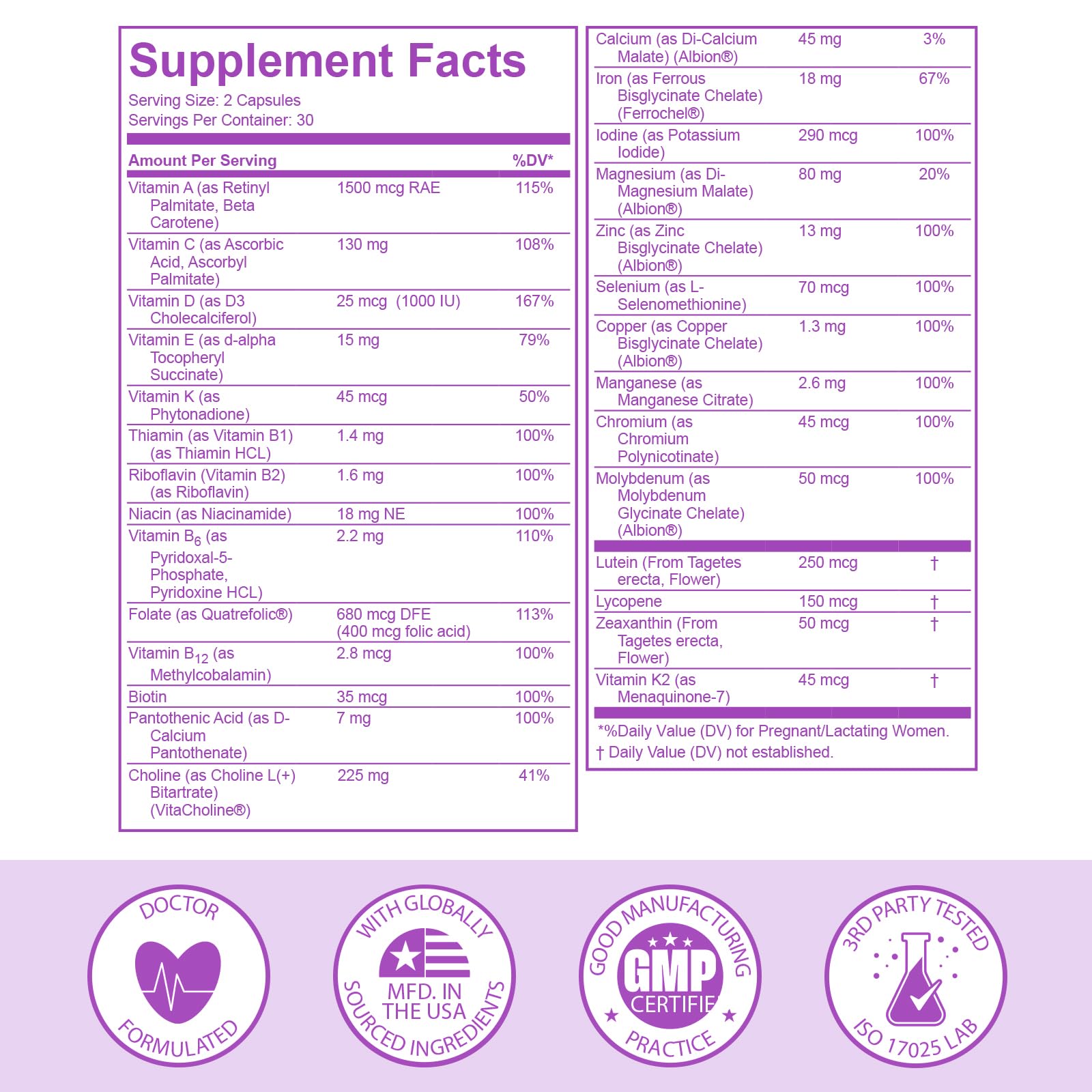 Premom capsules being poured into a hand demonstrates easy daily use.
