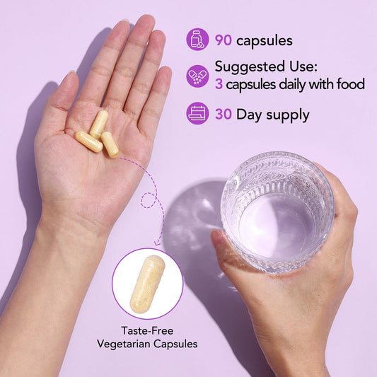 Premom Inositol Plus capsules close-up showing 2000mg Myo-Inositol and 50mg D-Chiro