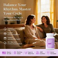 Premom Inositol Plus packaging communicates vegan-friendly and allergen-free features