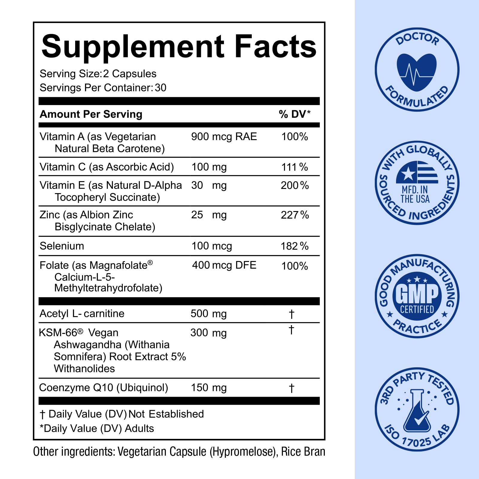 Premom Sperm Fortify capsules arranged for easy twice-daily dosing.