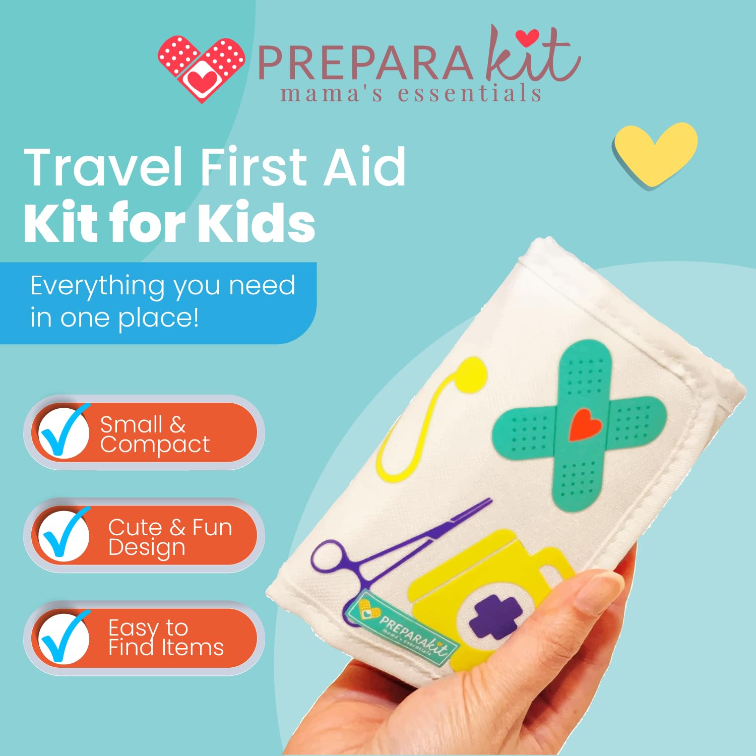 Compact-size travel kit from PreparaKit for family on the go.