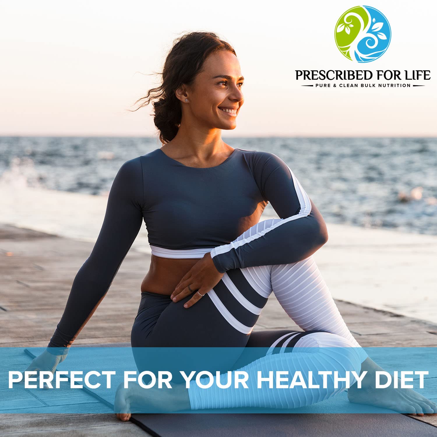 Prescribed For Life adenine powder label highlighting gluten-free and vegan qualities.