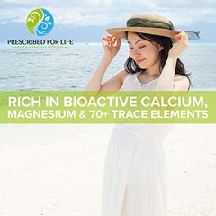 Prescribed For Life Aquamin powder dissolving in water for easy mixing.